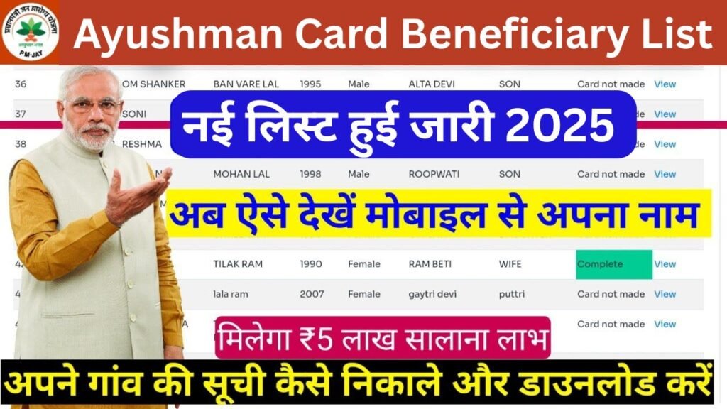 Ayushman Card Beneficiary List